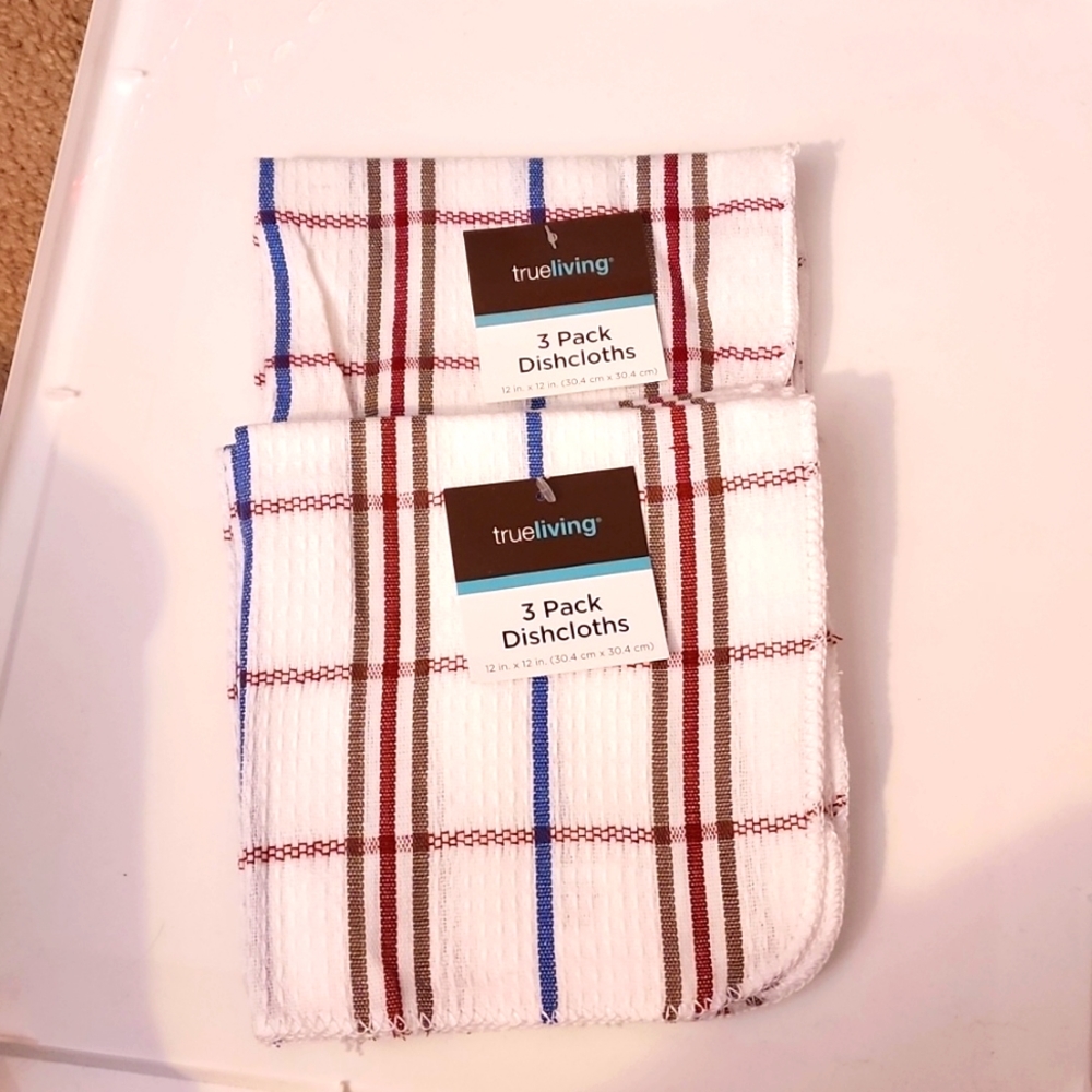 (2)  3 packs of dish clothes NWT
